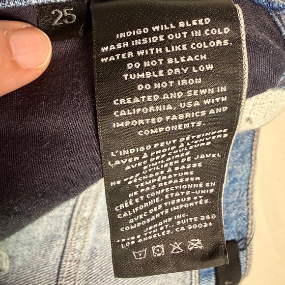 J Brand Jules Short Size 25 Light Wash Raw Hem High Rise Denim Shorts - Picture 7 of 9